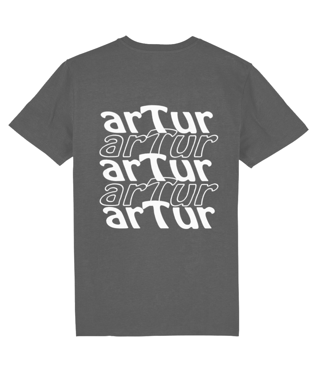 arTur Shirt Round Neck Anthracite & White