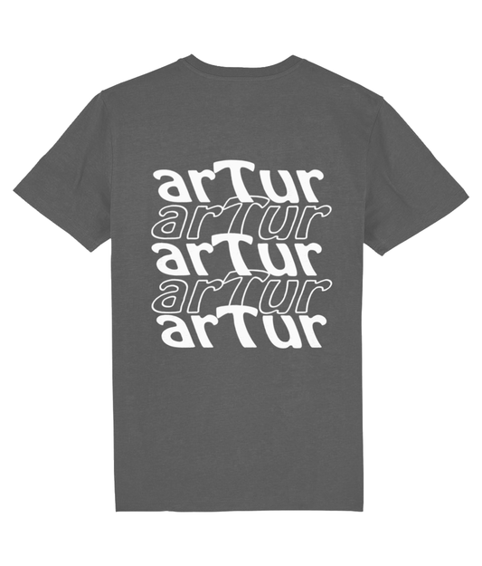 arTur Shirt Round Neck Anthracite & White