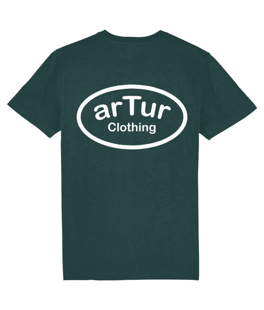 T-shirt Round Neck Glazed Green & White