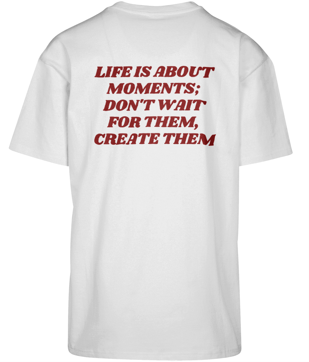 Create The Moments Oversized Tee White