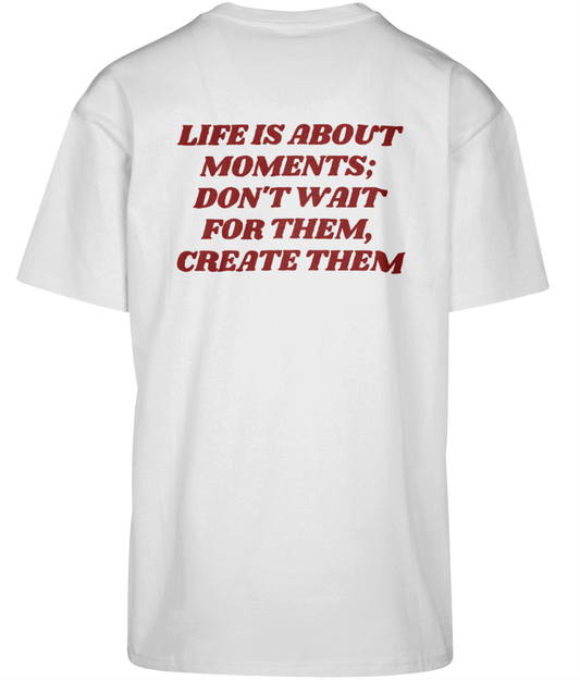 Create The Moments Oversized Tee White