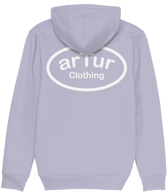 Premium Hoodie Lavender & White