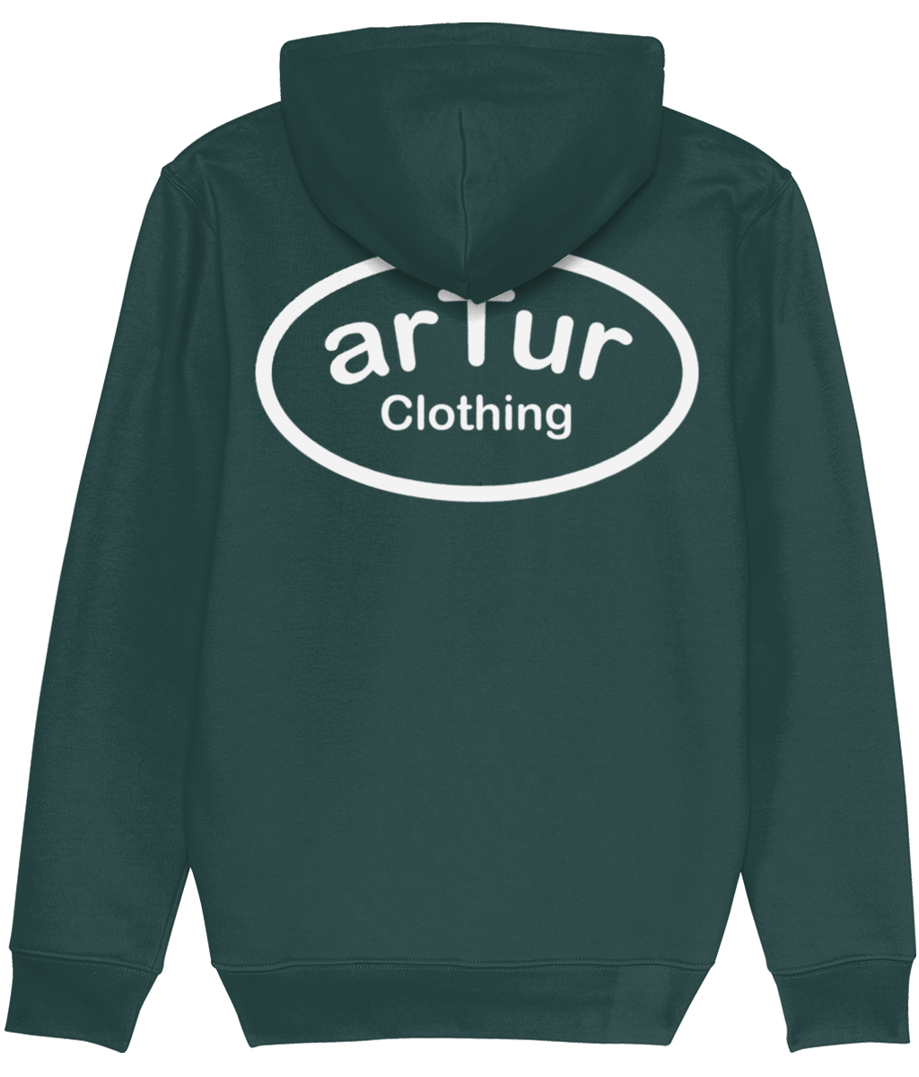 Premium Hoodie Glazed Green & White