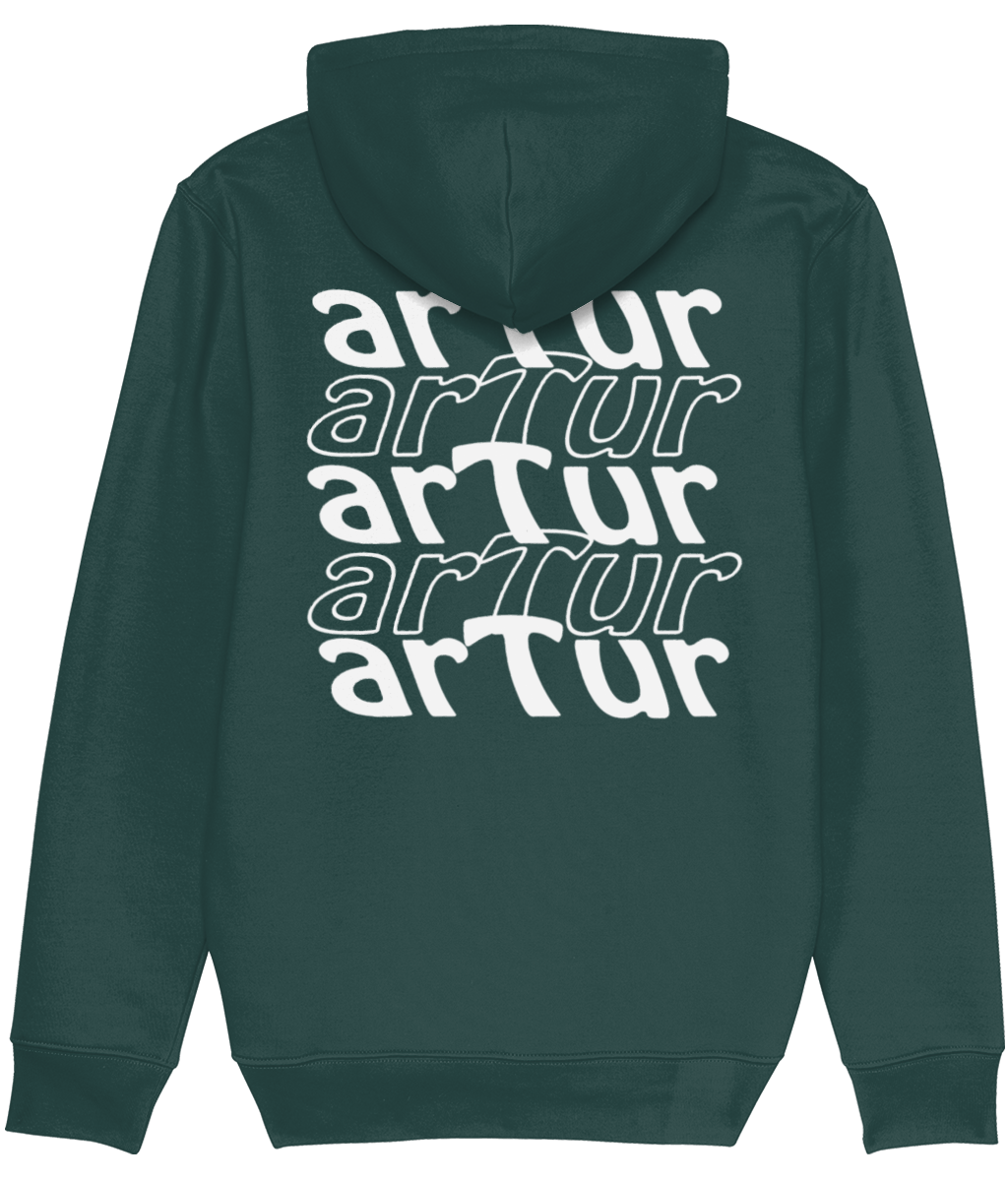 Premium Hoodie Glazed Green & White