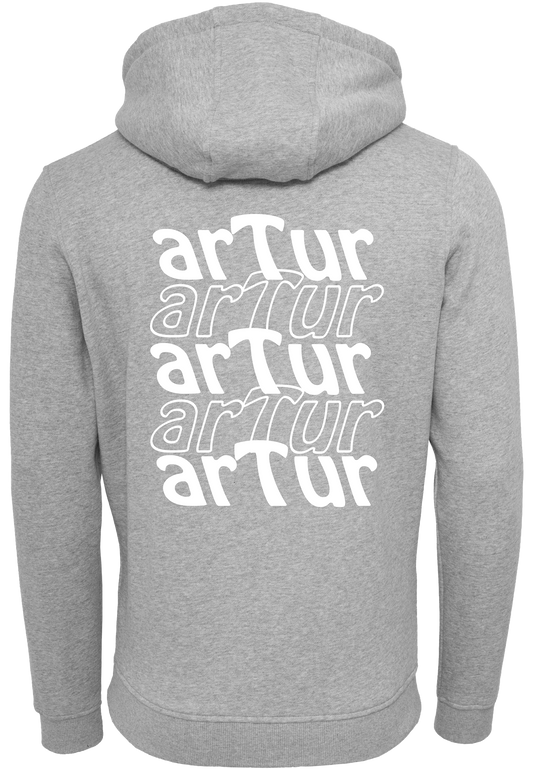 arTur Hoodie Heather Grey & White