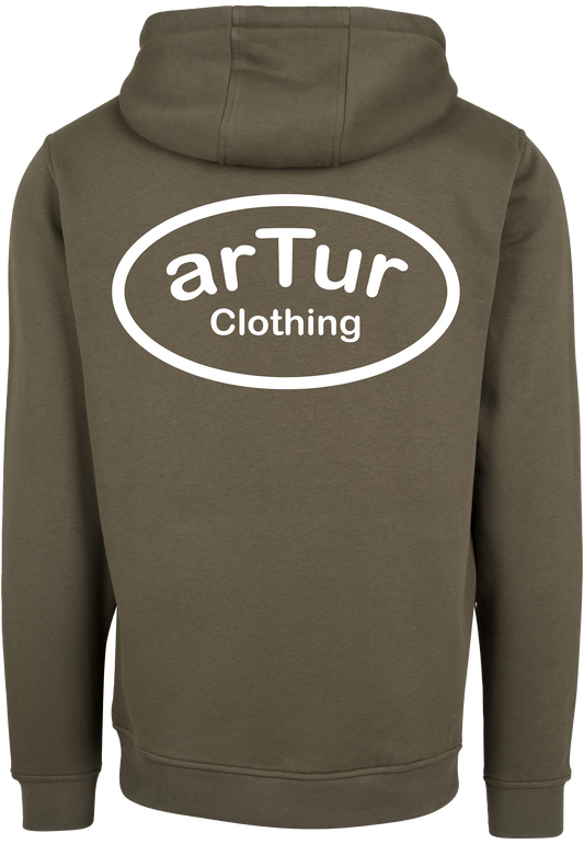 arTur Hoodie olive & White